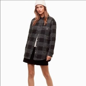 Aritzia Wilfred Padded Flannel Shirt Jacket